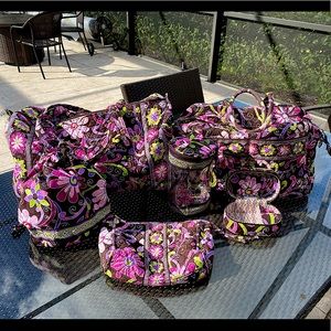 Six piece Vera Bradley in Purple Punch